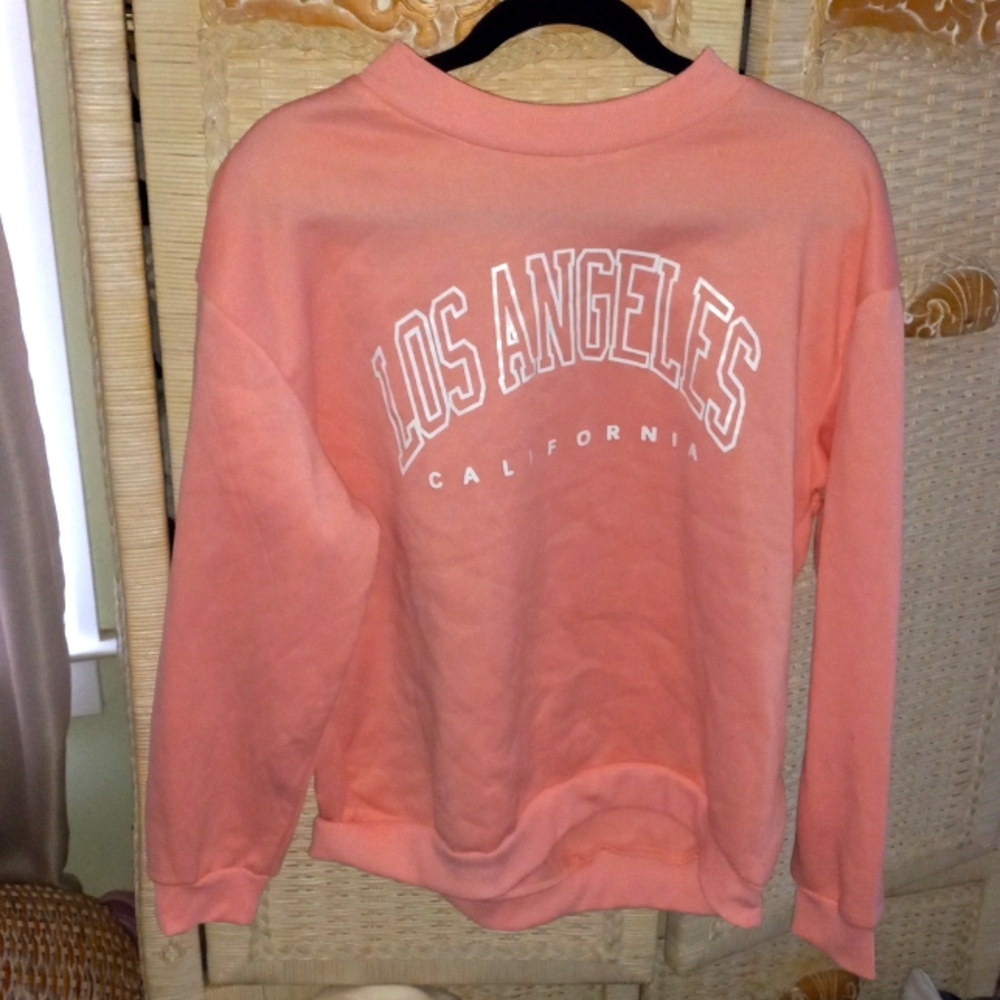 Shein los Angeles pink crewneck